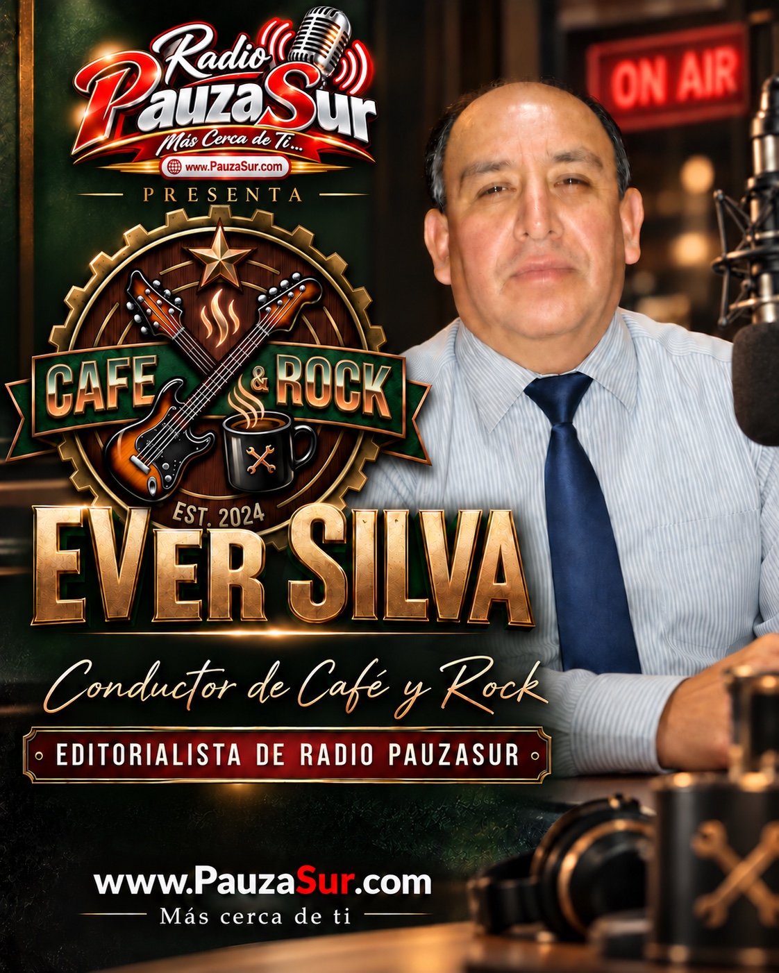 Ever Silva, conductor de Café y Rock y editorialista de Radio PauzaSur